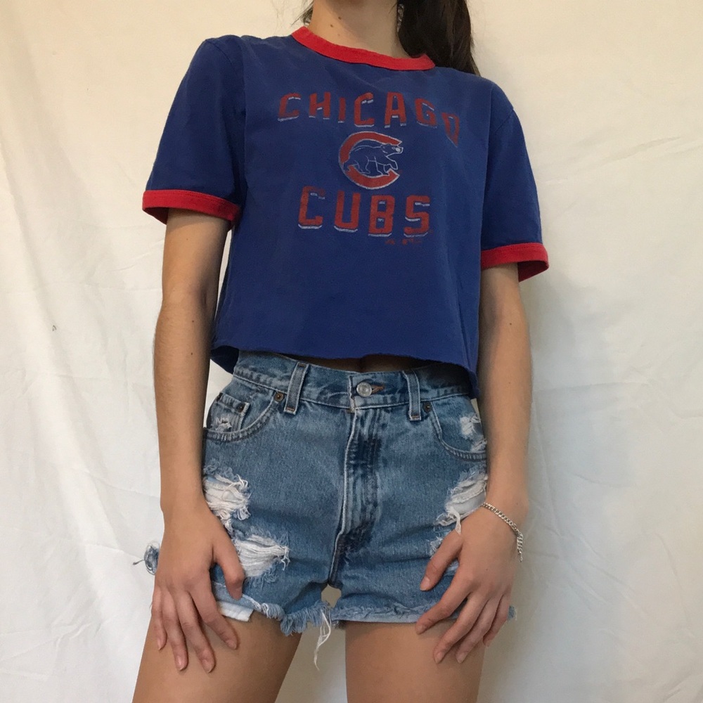Cropped Chicago Cubs wrangler tee